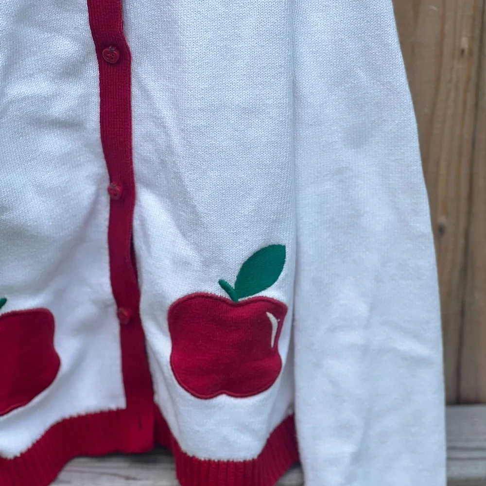 Gymboree Girls Appliqué Cardigan Apple 🍎 Orchard